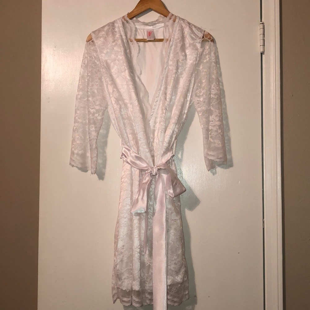 White lace Bridal robe